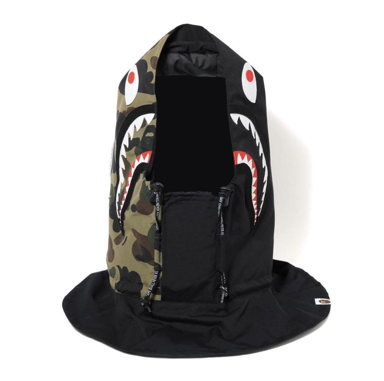 Buy BAPE 1st Camo Shark Face Mask Hoodie Green Black - Novelship